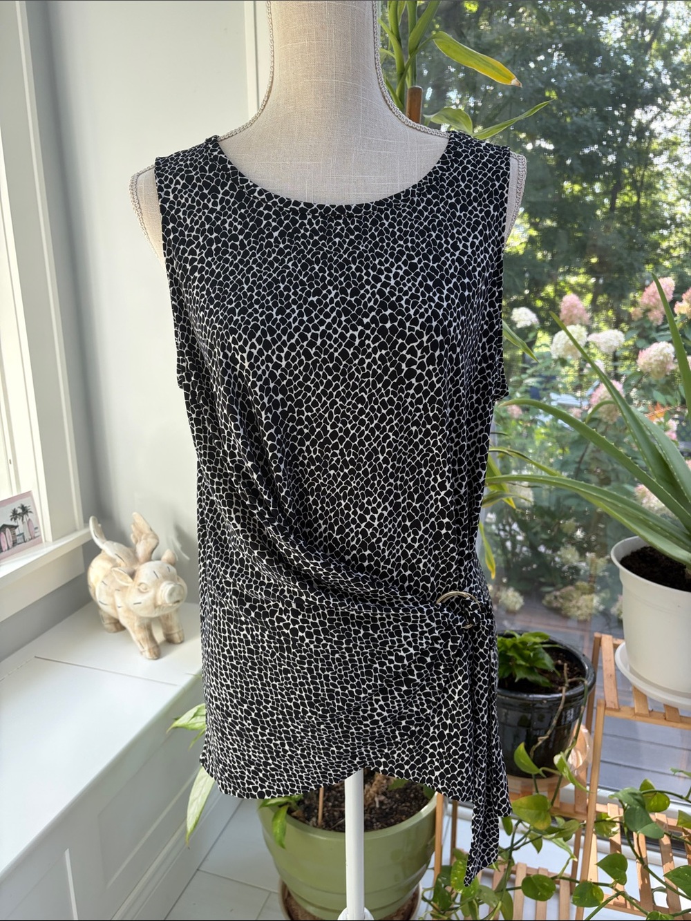 MICHAEL Michael Kors Sleeveless Side-drape Top